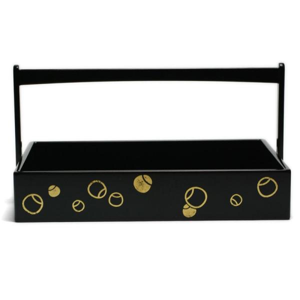 黒ぐい呑盆・金箔つぼつぼ文・奥田志郎