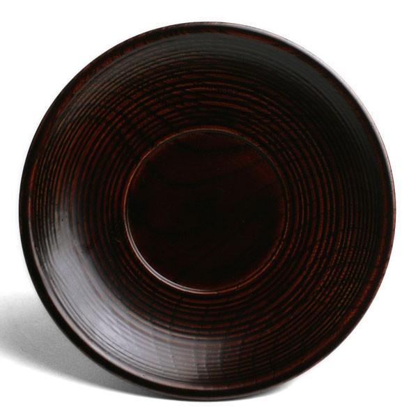 欅四寸二分筋目茶托・透漆仕上・奥田志郎