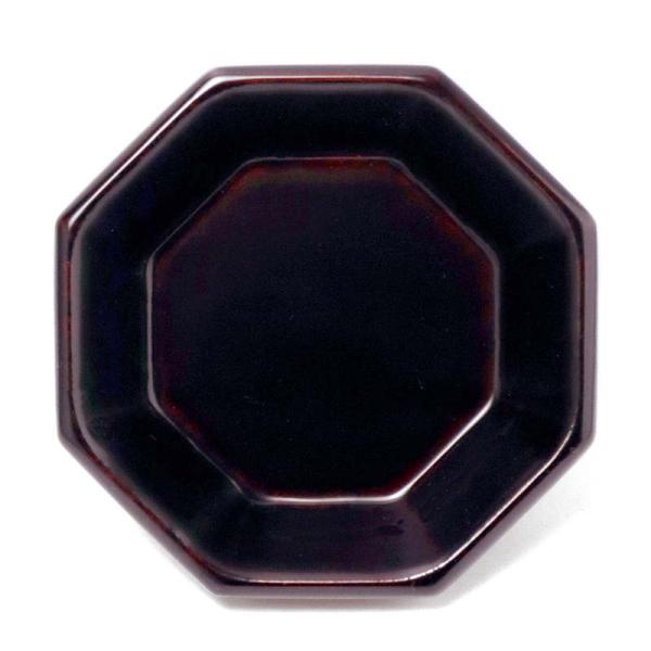 漆器・輪島塗：透漆八角小皿・奥田志郎《茶托》