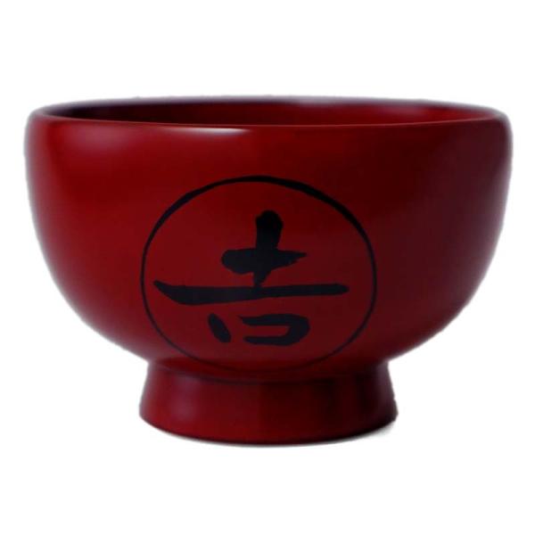 漆器・輪島塗：朱吉の字椀・奥田志郎《汁椀・お椀・飯椀・11.6cm・240ml》