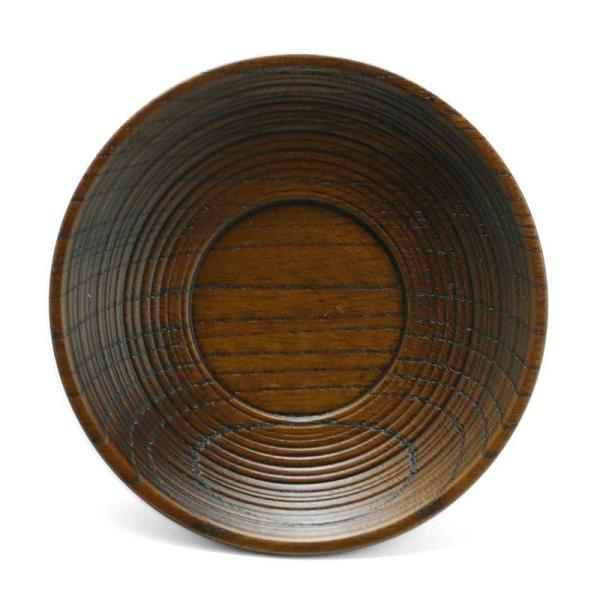 漆器：欅四寸四分筋目茶托・拭漆・守田漆器・奥田志郎《茶托》