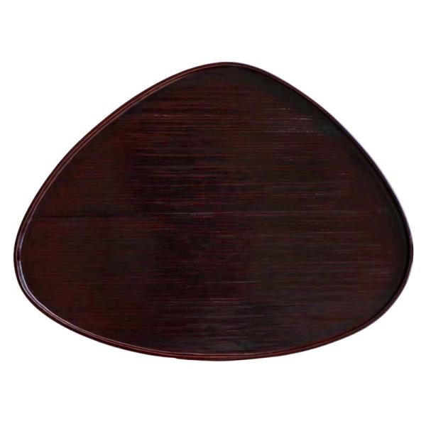 漆器：ヘギ蛤盆・大・山本哲《お盆・27.3cm》