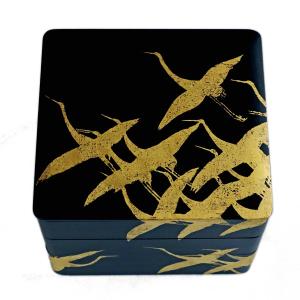 漆器・一閑張：千鳥箔絵三段重・藤井収・山本哲《重箱》 : 和食器の