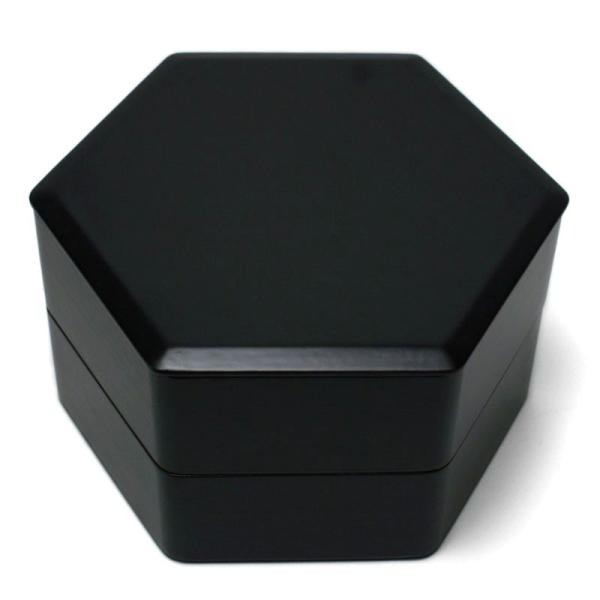 漆器・重箱・一閑塗正亀甲型二段重・黒内朱・藤井収