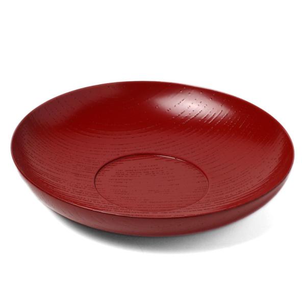 山中漆器：朱薄挽茶托・大・守田漆器《茶托》