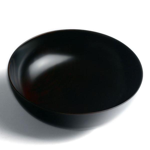 漆器・山中漆器：木地溜内黒4.8寸平椀・守田漆器《取り鉢・玉割・小鉢・14.5cm》