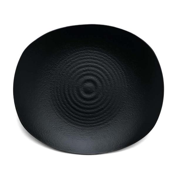 漆器：黒蒔地小判皿・守田漆器《小皿・16.7cm》