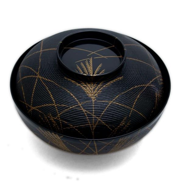 芒に蝶々蒔絵糸目椀・尚古堂・竹田省・五客一組