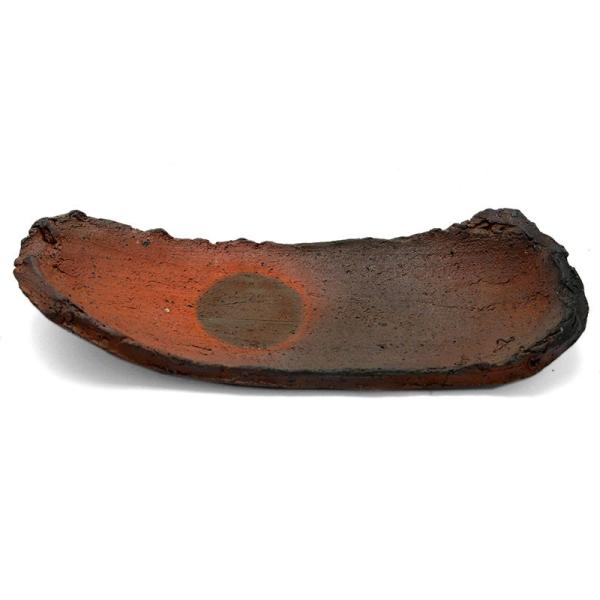 焼き締め：南蛮長方皿・m6012・川淵明日香《中皿・25.0cm》