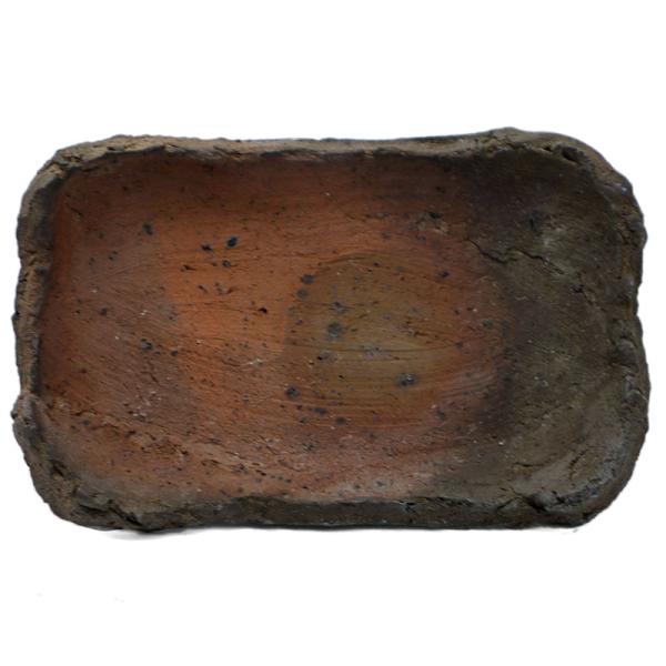 焼締：南蛮長四方皿・m6011・川淵明日香《小皿・14.5cm》