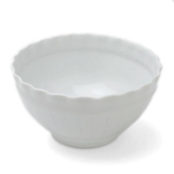 白磁：波渕線刻文小鉢・幾田晴子《小鉢・11.3cm》