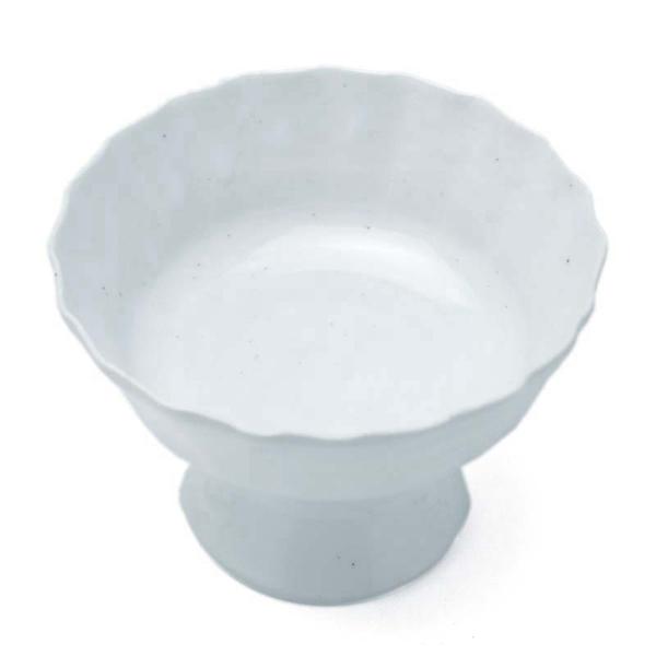 白磁：白瓷しのぎデザートカップ・幾田晴子《小鉢・10.8cm》