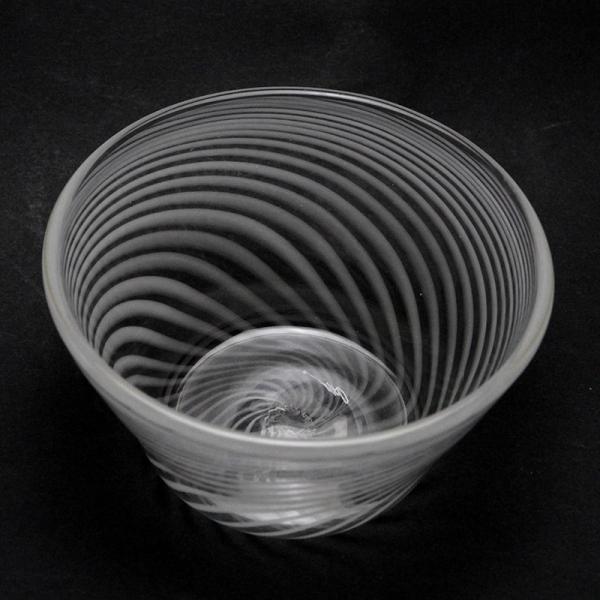 ガラス：ストライプ鉢・小西晃《小鉢・12.0 cm》