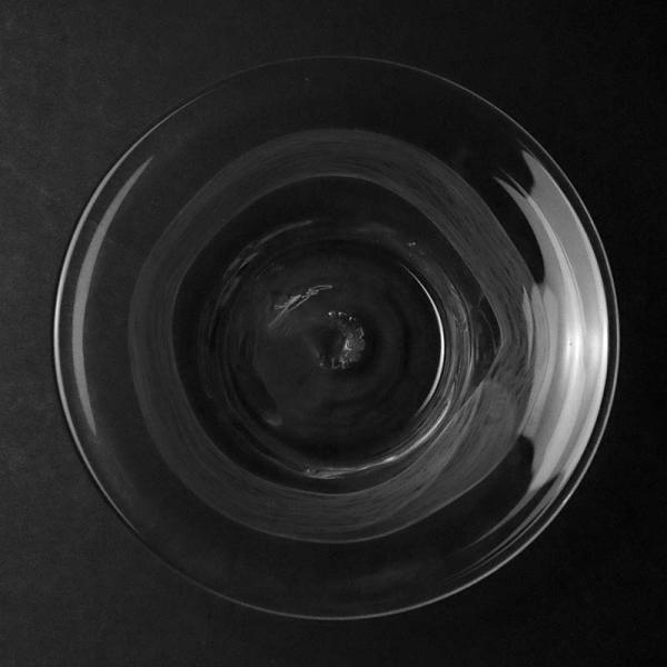 吹きガラス：流水皿・小西晃《小皿・13.0cm》