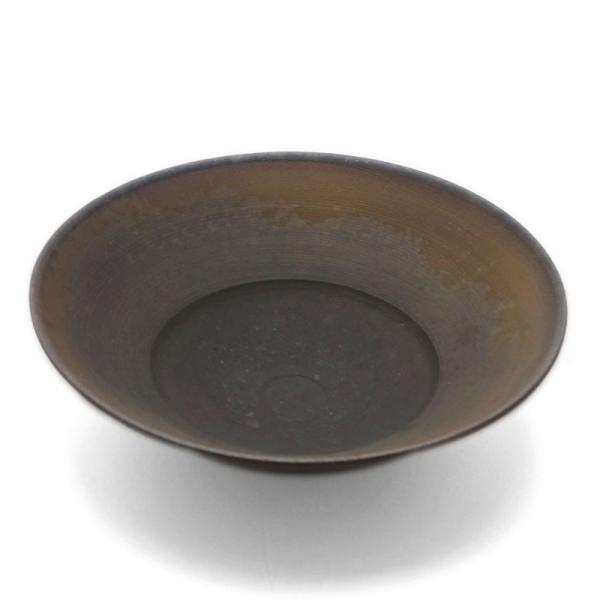 焼〆6寸つば皿・荒賀文成（茶系）