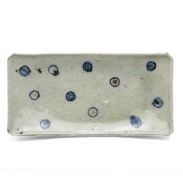 8寸長角皿・小紋・杉本太郎《中皿・25.5cm》