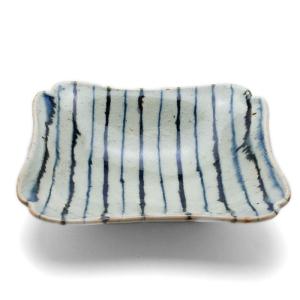 唐津焼：絵唐津五寸五分皿・草鳥文・中村恵子《中皿・16.5cm》 : 和