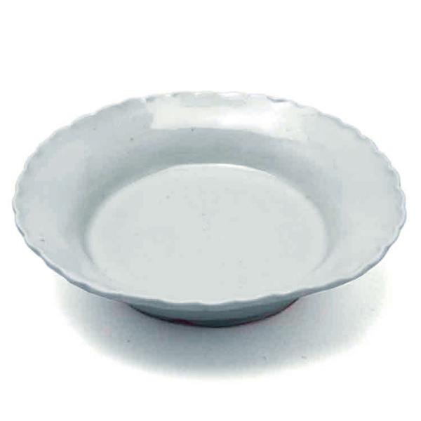 白磁：白磁6寸楕円輪花鉢・杉本太郎《中鉢・18.5cm》