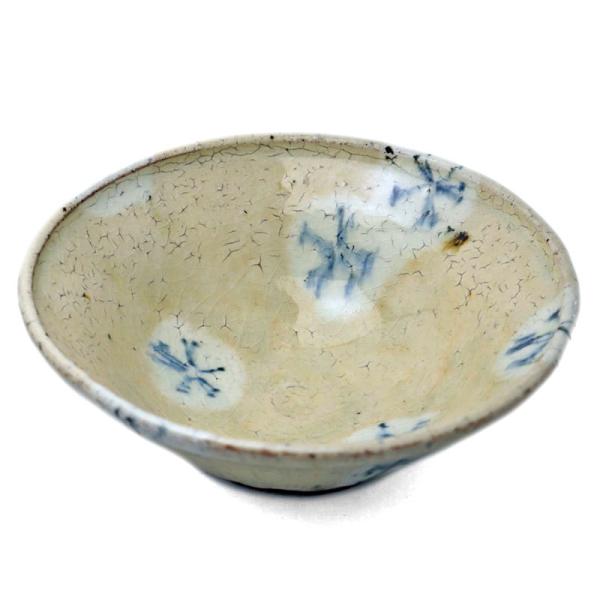 5寸鉢・花散らし文・白・杉本太郎《小鉢・15.0cm》