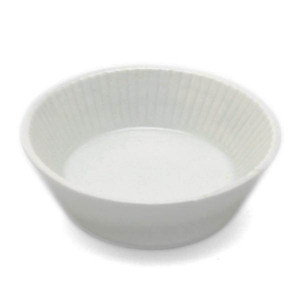 白磁：白磁しのぎ深豆皿・阿部春弥《豆皿・9.5cm》