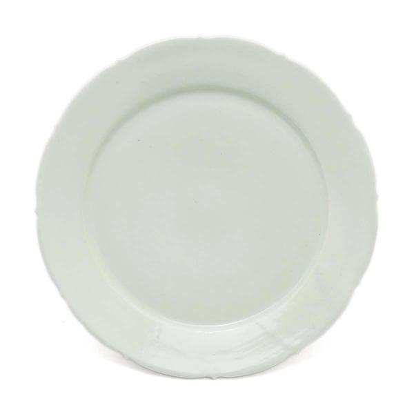 白磁：白磁輪花6寸皿・阿部春弥《中皿・18.2cm》