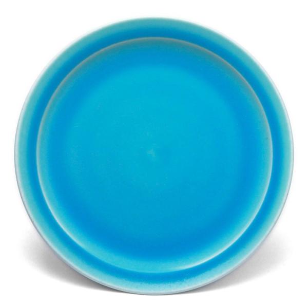 トルコ青釉皿18cm・芦田俊之《中皿・18.0cm》