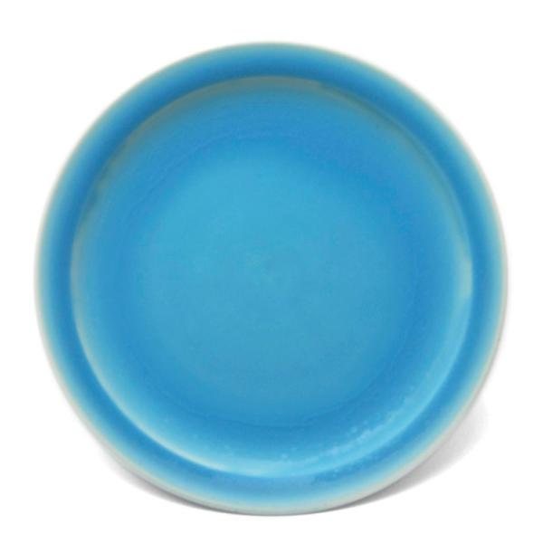 トルコ青釉皿15cm・No.2・芦田俊之《小皿・15.4cm》