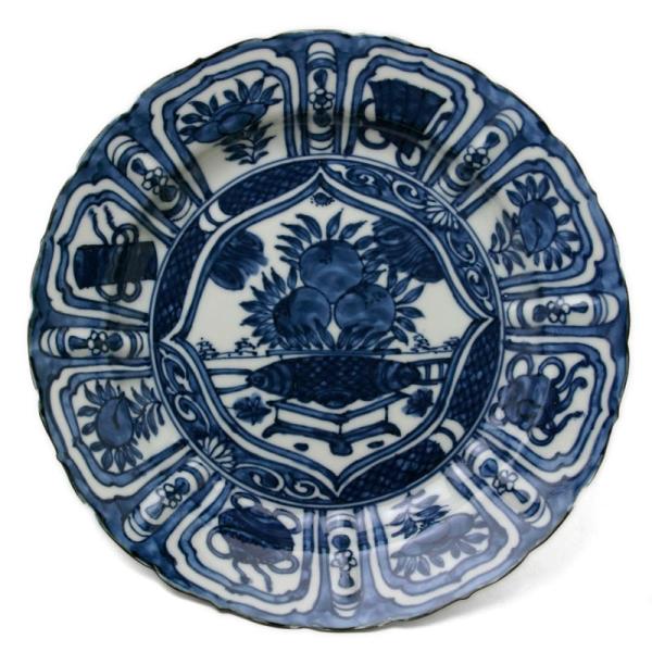 染付芙蓉手皿・大・土山敬司《中皿・21.3cm》