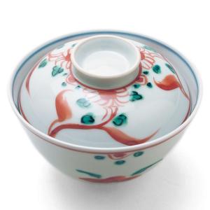 九谷焼：呉須赤絵牡丹文茶碗・須田菁華《汲出・9.0cm》 : 和食器の愉し