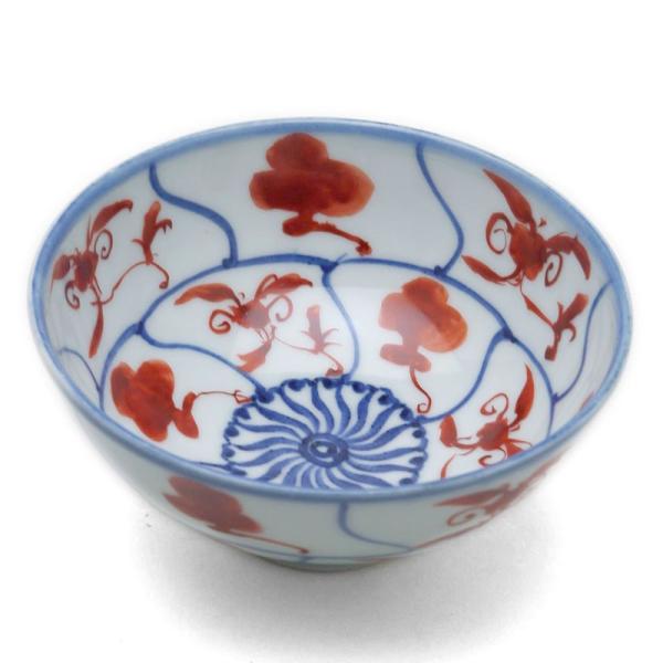 赤絵安南手飯碗・小・土山敬司《飯碗・ご飯茶碗・11.2cm》