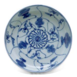 九谷焼：色絵祥瑞松竹梅皿・須田菁華《小皿・取り皿・銘々皿・14.8cm