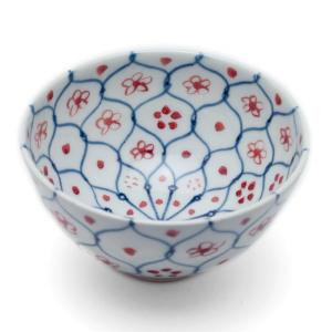天啓赤絵花網文蓋付丼・土山敬司《丼・どんぶり・食器・麺鉢・うどん鉢