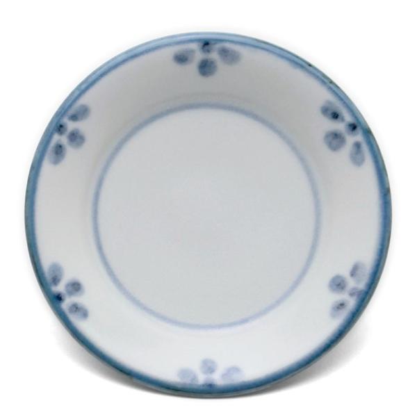 染付：白磁小鼓皿・豆・土山敬司《豆皿・8.6cm》
