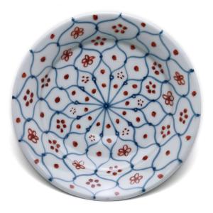 唐津焼：絵唐津五寸五分皿・草鳥文・中村恵子《中皿・16.5cm》 : 和