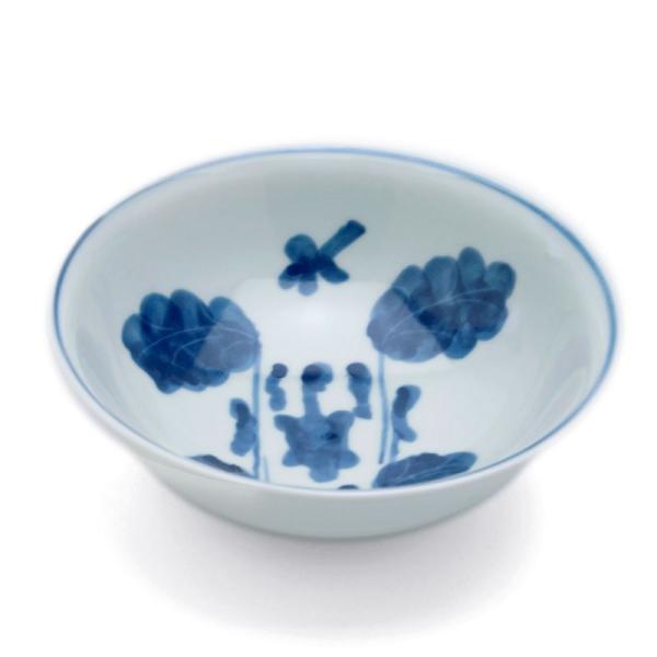 染付：なずな小鉢・土山敬司《小鉢・14.0cm》