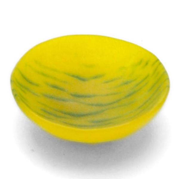 ガラス：ざなみ紋豆鉢6cm・黄・d.Tam《豆皿・小付・5.8cm》