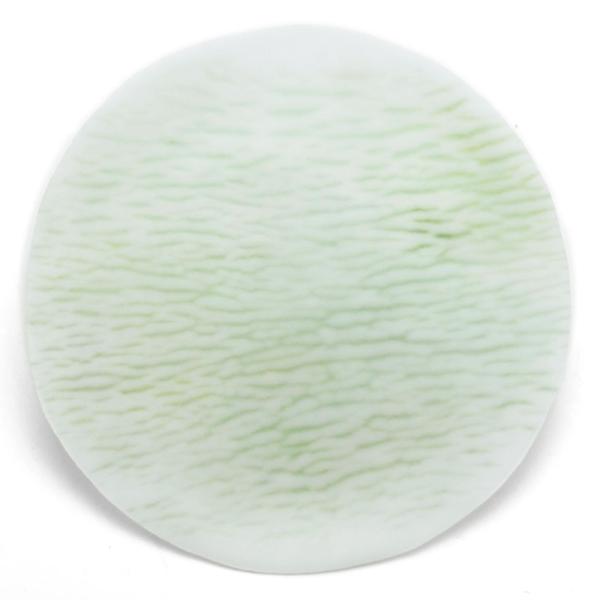 ガラス：さざなみ紋小皿15cm・緑・d.Tam《小皿・15.0cm》