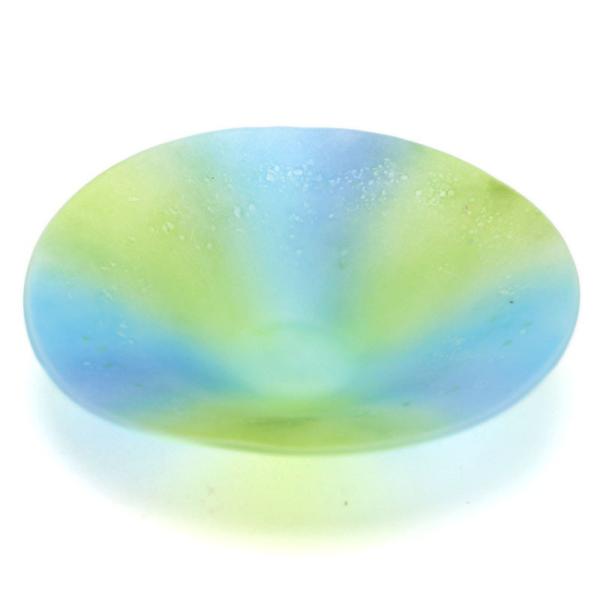 ガラス：青緑ぼかし小鉢・d.Tam《中鉢・18.0cm》