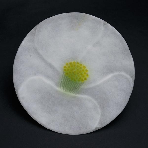 ガラス：薄皿・椿・16.5cm・d.tam《中皿・16.5cm》