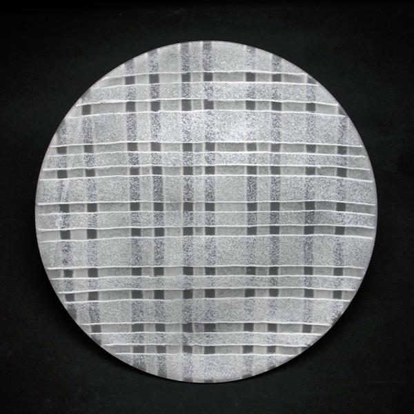 ガラス：スノウライン大皿・チェック・d.Tam《大皿・25.5cm》
