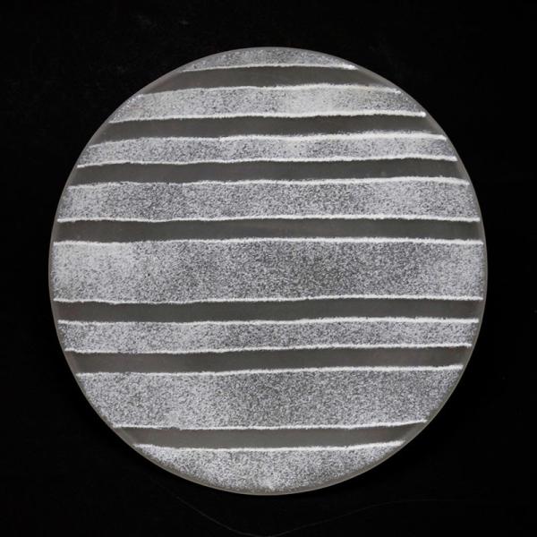 ガラス：スノウライン取皿・17.5cm・ボーダー・d.Tam《中皿・17.5cm》