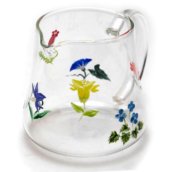 ガラス：ドレッシング入れ・花・d.Tam《ピッチャー・140ml》