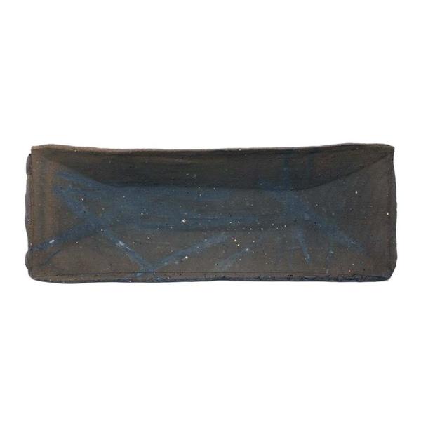 焼〆長皿・辻村塊《中皿・29.0cm》
