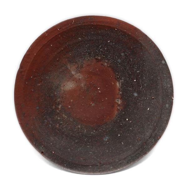 焼き締め：焼〆丸皿・14cm・辻村塊《小皿・14cm》