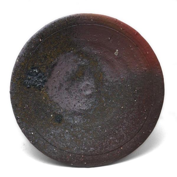 焼き締め：焼〆丸皿・17cm・辻村塊《中皿・17cm》