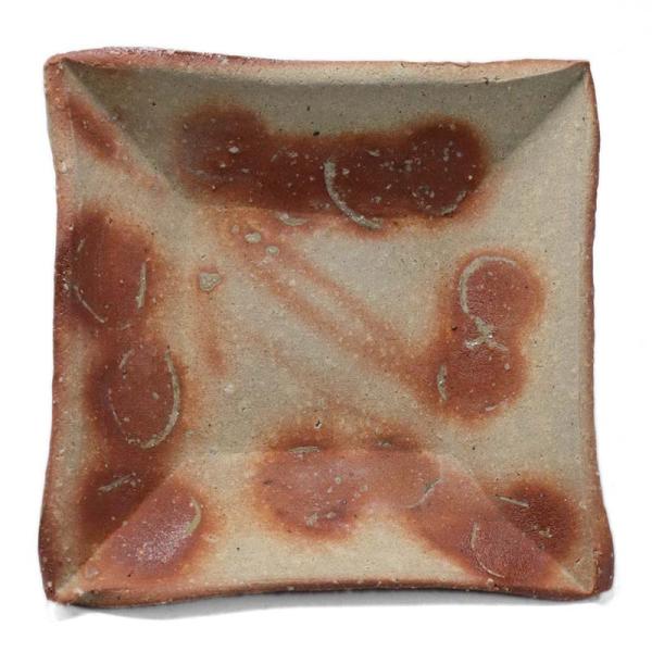 信楽焼：信楽向付・角・深・辻村塊《中皿・16.0cm》