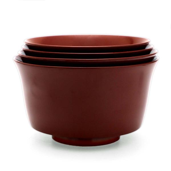 漆器・輪島塗：古代朱原叟椀・四つ椀・尚古堂《汁椀・飯椀・330cc・12.8cm》
