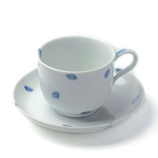 磁器：金点モーニング碗皿・古川章蔵《コーヒーカップ・皿セット》