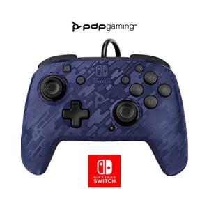 PDP Faceoff Deluxe+ Audio Wired Controller - Blue Camo スイッチコントローラー (並行輸入