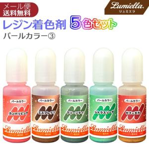 レジン カラー 液 着色料 着色剤 5色 10ml パールカラー3 カンパリピンク